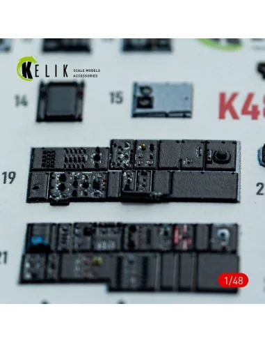 F-14A - interior 3D decals for Hasegawa kit, 1/48 - Kelik K48160