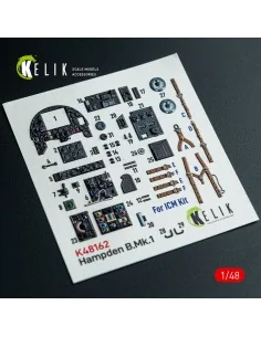 Hampden B.Mk.1 - interior 3D decals for ICM kit, 1/48 - Kelik K48162 2