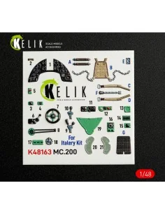 MC.200 - interior 3D decals for Italeri kit, 1/48 - Kelik K48163