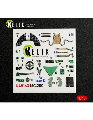 MC.200 - interior 3D decals for Italeri kit, 1/48 - Kelik K48163