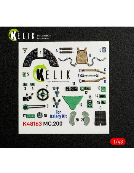 MC.200 - interior 3D decals for Italeri kit, 1/48 - Kelik K48163