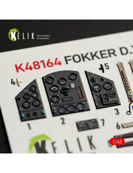 FOKKER D.XXI - interior 3D decals for Special Hobby kit, 1/48 - Kel...