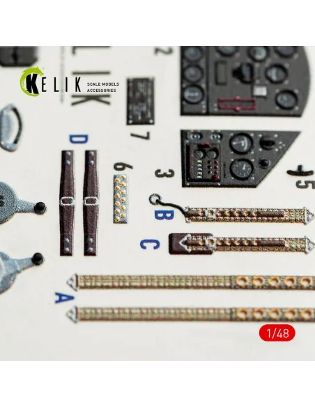 FOKKER D.XXI - interior 3D decals for Special Hobby kit, 1/48 - Kel...