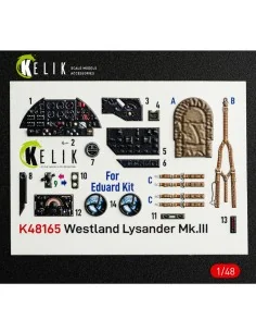 Westland Lysander Mk.III - interior 3D decals for Eduard kit, 1/48 ...