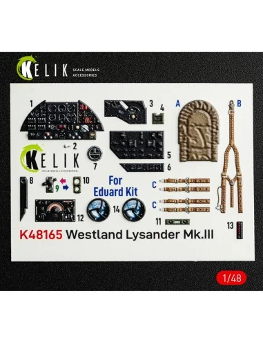 [NO_DESC] Westland Lysander Mk.III - interior 3D decals for Eduard ...