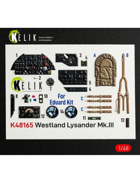 [NO_DESC] Westland Lysander Mk.III - interior 3D decals for Eduard ...