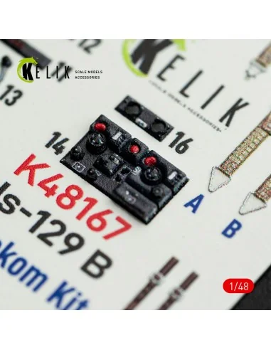[NO_DESC] Hs-129 B - interior 3D decals for Takom kit, 1/48 - Kelik...