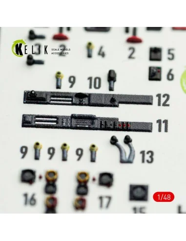 Hs-129 B - interior 3D decals for Takom kit, 1/48 - Kelik K48167