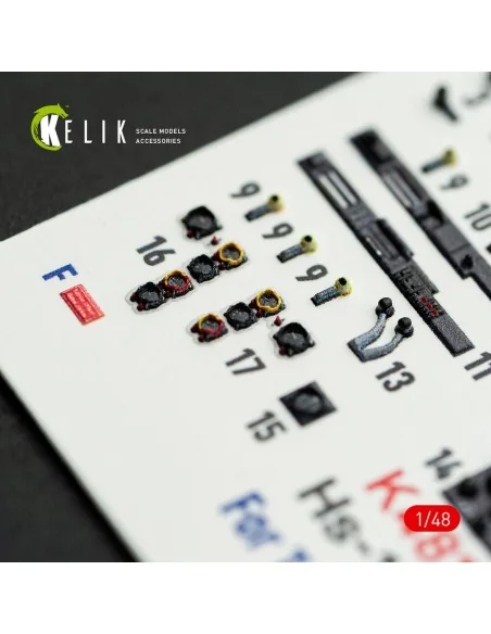 [NO_DESC] Hs-129 B - interior 3D decals for Takom kit, 1/48 - Kelik...