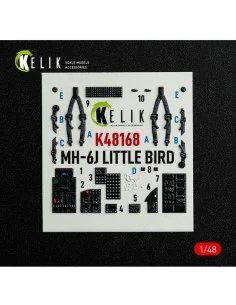 MH-6J Little Bird - interior 3D decals for ICM kit, 1/48 - Kelik K4...