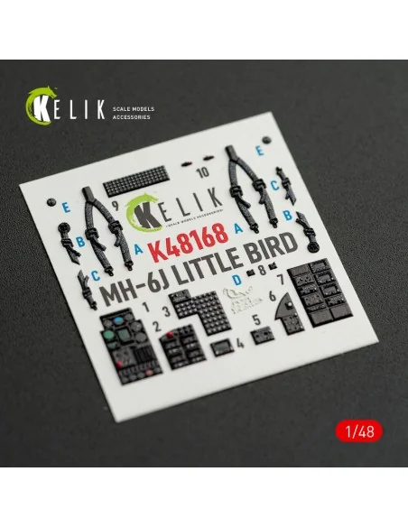 MH-6J Little Bird - interior 3D decals for ICM kit, 1/48 - Kelik K4...
