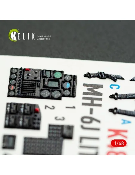 MH-6J Little Bird - interior 3D decals for ICM kit, 1/48 - Kelik K4...
