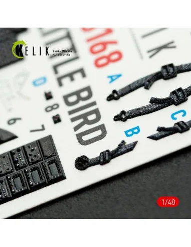 MH-6J Little Bird - interior 3D decals for ICM kit, 1/48 - Kelik K4...