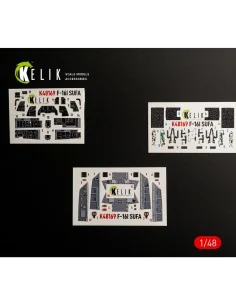 F-16I SUFA - interior 3D decals for GWH kit, 1/48 - Kelik K48169