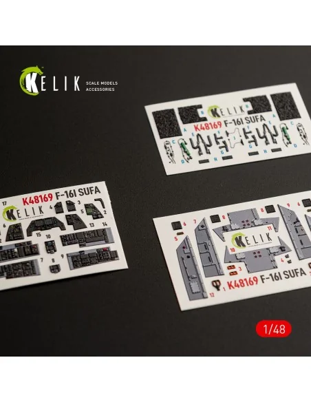 F-16I SUFA - interior 3D decals for GWH kit, 1/48 - Kelik K48169