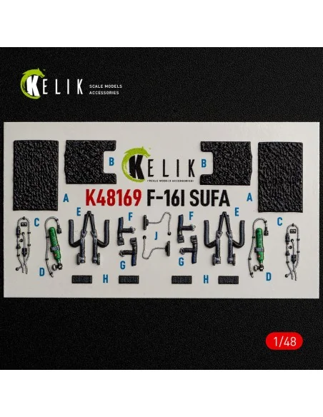 [NO_DESC] F-16I SUFA - interior 3D decals for GWH kit, 1/48 - Kelik...