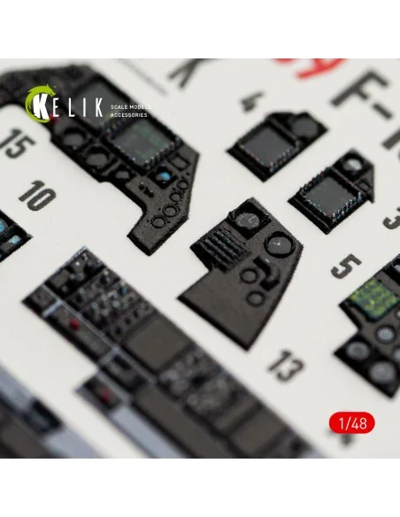 F-16I SUFA - interior 3D decals for GWH kit, 1/48 - Kelik K48169