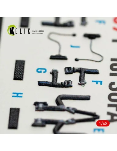 F-16I SUFA - interior 3D decals for GWH kit, 1/48 - Kelik K48169