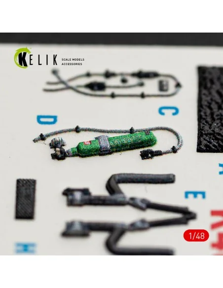 F-16I SUFA - interior 3D decals for GWH kit, 1/48 - Kelik K48169