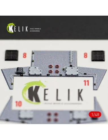 F-16I SUFA - interior 3D decals for GWH kit, 1/48 - Kelik K48169