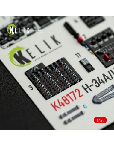 H-34A/UH-34D - interior 3D decals for Italeri kit, 1/48 - Kelik K48172