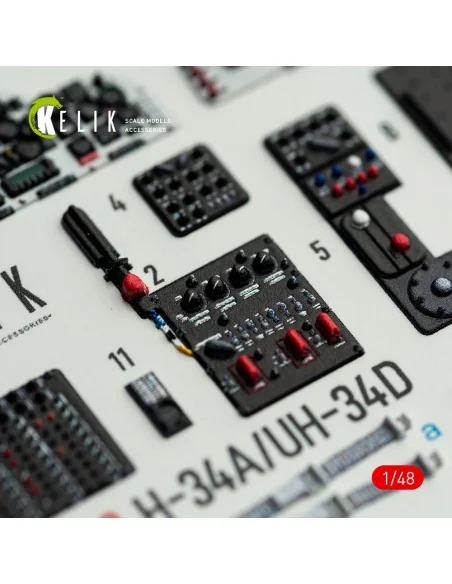 H-34A/UH-34D - interior 3D decals for Italeri kit, 1/48 - Kelik K48172