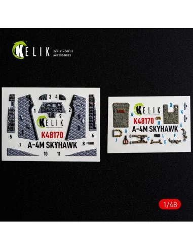 A-4M SKYHAWK - interior 3D decals for Hasegawa, 1/48 - Kelik K48170
