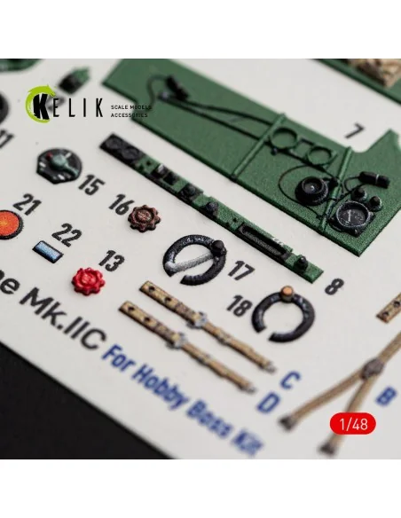 Hurricane Mk.IIC - interior 3D decals for Hobby Boss, 1/48 - Kelik ...