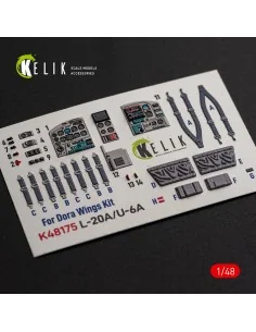 L-20A/U-6A - type 2 interior 3D decals for Dora Wings, 1/48 - Kelik... 2