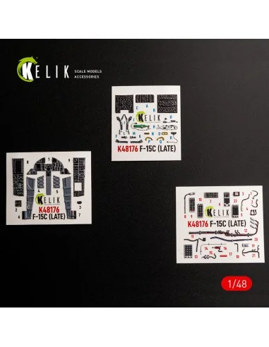 [NO_DESC] F-15C (Late) - interior 3D decals for Hasegawa, 1/48 - Ke...