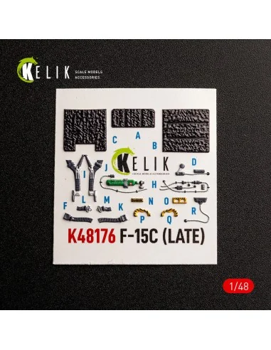 F-15C (Late) - interior 3D decals for Hasegawa, 1/48 - Kelik K48176