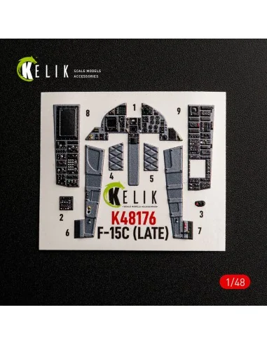 [NO_DESC] F-15C (Late) - interior 3D decals for Hasegawa, 1/48 - Ke...