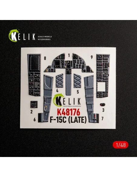 F-15C (Late) - interior 3D decals for Hasegawa, 1/48 - Kelik K48176