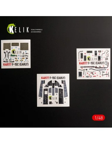 [NO_DESC] F-15C (Early) - interior 3D decals for Hasegawa, 1/48 - K...