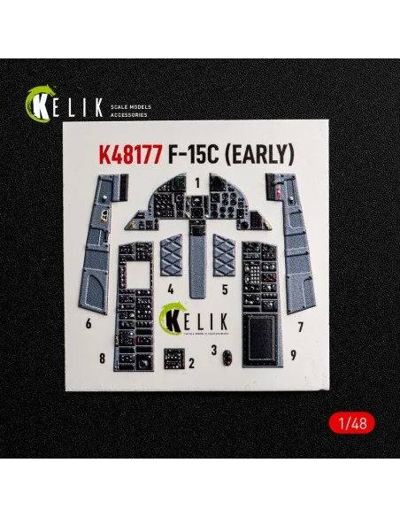 F-15C (Early) - interior 3D decals for Hasegawa, 1/48 - Kelik K48177