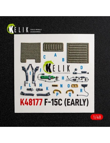 F-15C (Early) - interior 3D decals for Hasegawa, 1/48 - Kelik K48177