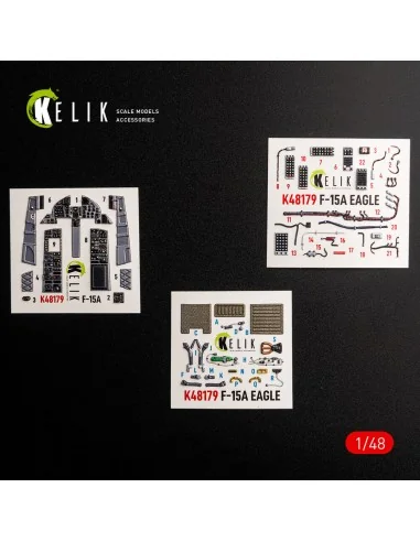 F-15A - interior 3D decals for Hasegawa, 1/48 - Kelik K48179