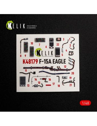 F-15A - interior 3D decals for Hasegawa, 1/48 - Kelik K48179