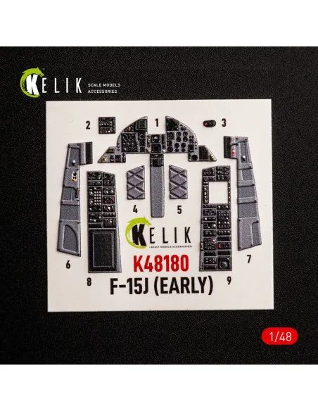 F-15J (Early) - interior 3D decals for Hasegawa, 1/48 - Kelik K48180
