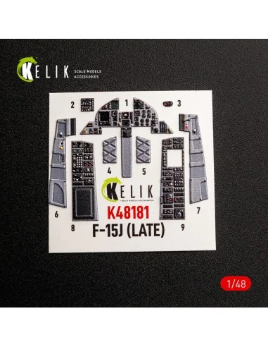 F-15J (Late) - interior 3D decals for Hasegawa, 1/48 - Kelik K48181
