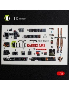 AMX - interior 3D decals for Hobby Boss, 1/48 - Kelik K48183