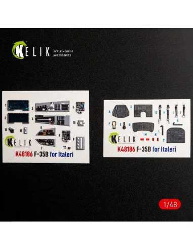 F-35B - interior 3D decals for Italeri, 1/48 - Kelik K48186