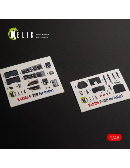 F-35B - interior 3D decals for Italeri, 1/48 - Kelik K48186