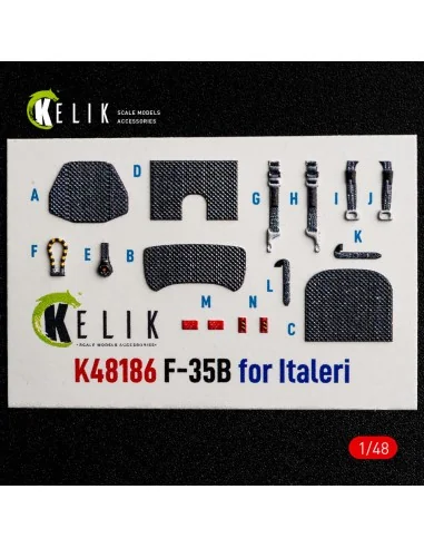 F-35B - interior 3D decals for Italeri, 1/48 - Kelik K48186