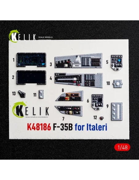 F-35B - interior 3D decals for Italeri, 1/48 - Kelik K48186
