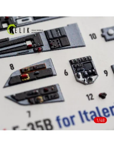 F-35B - interior 3D decals for Italeri, 1/48 - Kelik K48186