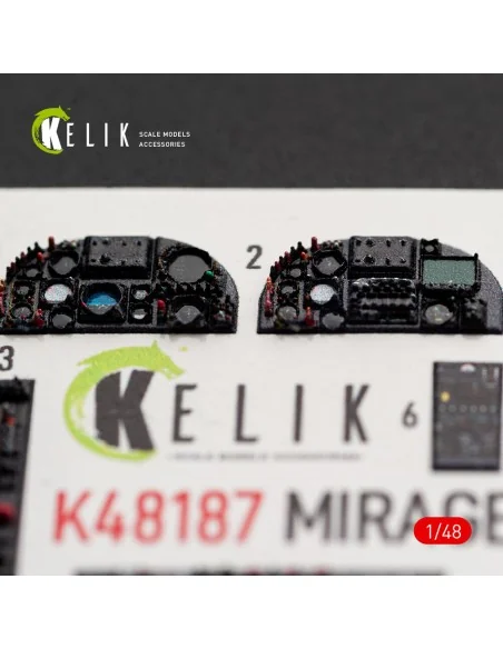 Mirage F1C/CR - interior 3D decals for Italeri, 1/48 - Kelik K48187