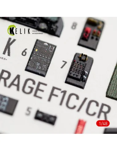 Mirage F1C/CR - interior 3D decals for Italeri, 1/48 - Kelik K48187