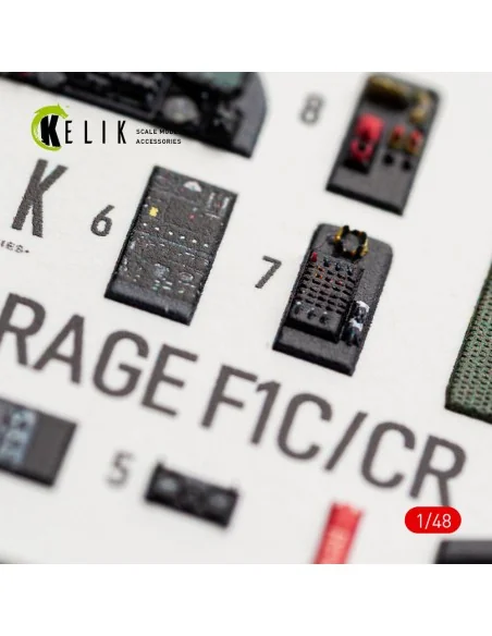 Mirage F1C/CR - interior 3D decals for Italeri, 1/48 - Kelik K48187