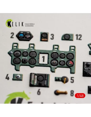 A6M2b Zero - interior 3D decals for Academy, 1/48 - Kelik K48189